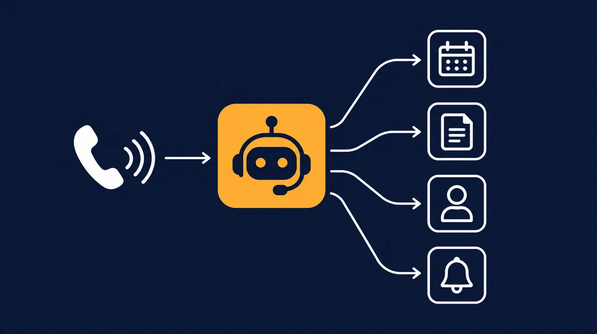 AI phone receptionist answering calls, booking appointments and handing special cases to a person on the team